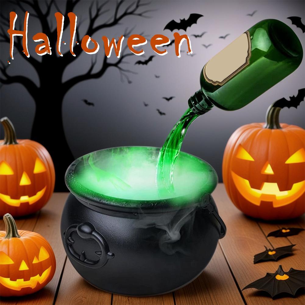 Floating Potion Cauldron – Magical Fog & Light Halloween Centerpiece