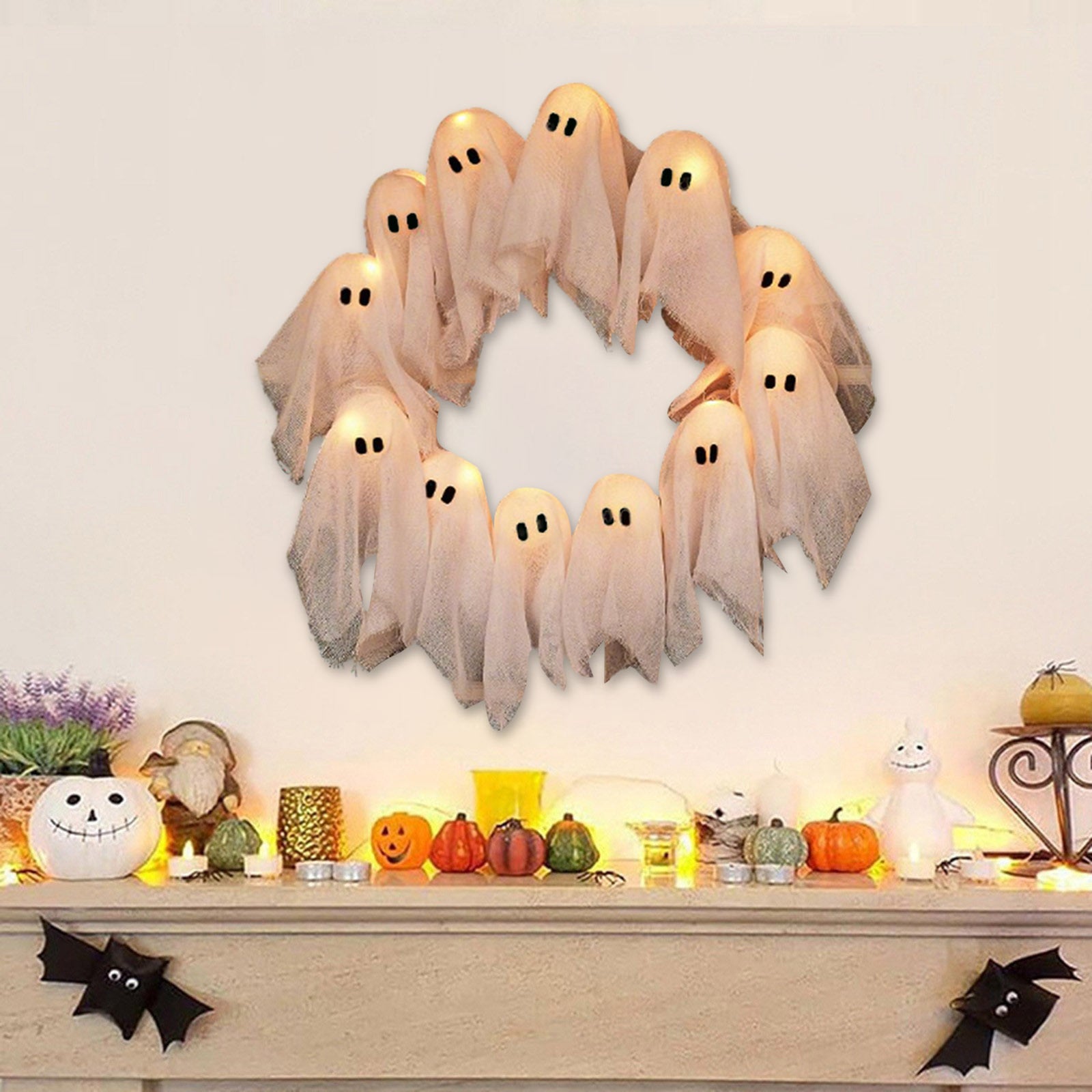 Glowing Ghosts– Halloween Light-Up Door Garland